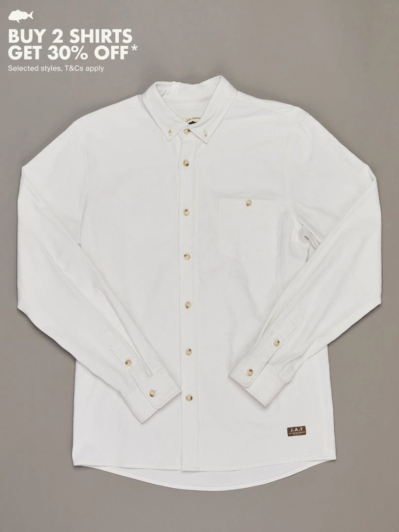 Just Another Fisherman Apparel ANCHORAGE SHIRT - WHITE