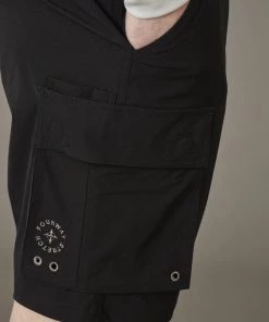 Just Another Fisherman Apparel ANGLER TECH CARGO SHORTS - BLACK