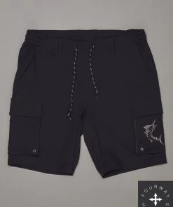 Just Another Fisherman Apparel ANGLER TECH CARGO SHORTS - BLACK