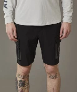Just Another Fisherman Apparel ANGLER TECH CARGO SHORTS - BLACK