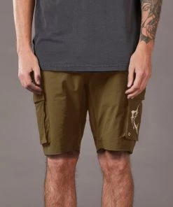 Just Another Fisherman ANGLER TECH CARGO SHORTS - KHAKI Apparel