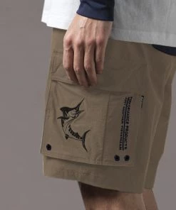 Just Another Fisherman Apparel ANGLER TECH CARGO SHORTS - TAUPE