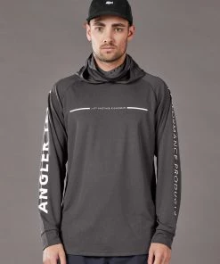 Just Another Fisherman TECH ANGLER HOOD - CHARCOAL/WHITE