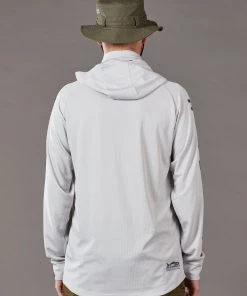 Just Another Fisherman Apparel TECH ANGLER HOOD - LIGHT GREY