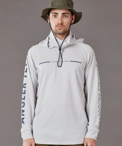Just Another Fisherman Apparel TECH ANGLER HOOD - LIGHT GREY