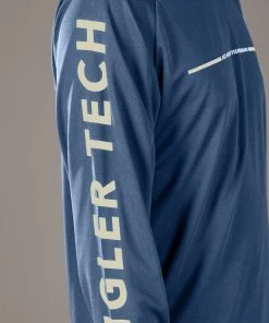 Just Another Fisherman ANGLER TECH LS TEE - BLUE/NATURAL