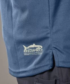 Just Another Fisherman ANGLER TECH LS TEE - BLUE/NATURAL