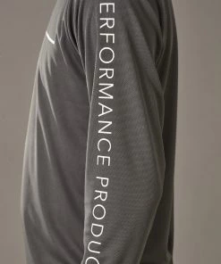 Just Another Fisherman ANGLER TECH LS TEE - CHARCOAL / WHITE