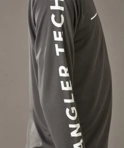 Just Another Fisherman ANGLER TECH LS TEE - CHARCOAL / WHITE