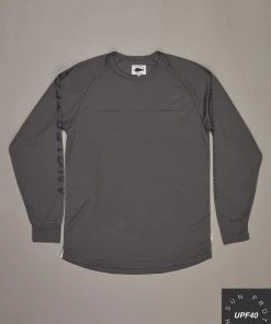 Just Another Fisherman ANGLER TECH LS TEE - CHARCOAL