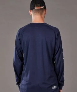 Just Another Fisherman ANGLER TECH LS TEE - NAVY