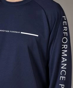 Just Another Fisherman ANGLER TECH LS TEE - NAVY