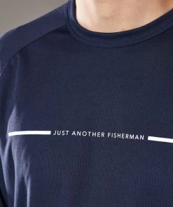 Just Another Fisherman ANGLER TECH LS TEE - NAVY