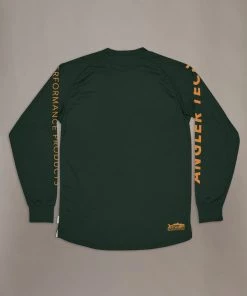 Just Another Fisherman Apparel ANGLER TECH LS TEE - PINE/ORANGE