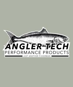 Just Another Fisherman ANGLER TECH VINYL STICKER - WHITE Apparel