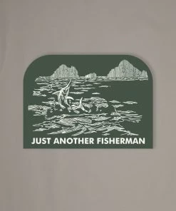 Just Another Fisherman ANGLERS ELDERADO STICKER - KHAKI