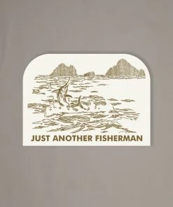 Just Another Fisherman Apparel ANGLERS ELDERADO STICKER - STONE