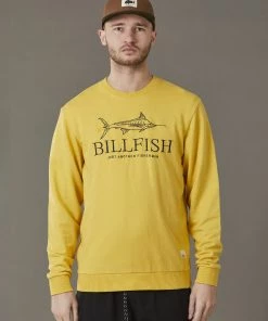 Just Another Fisherman Apparel BILLFISH CREW - WASHED YELLOW