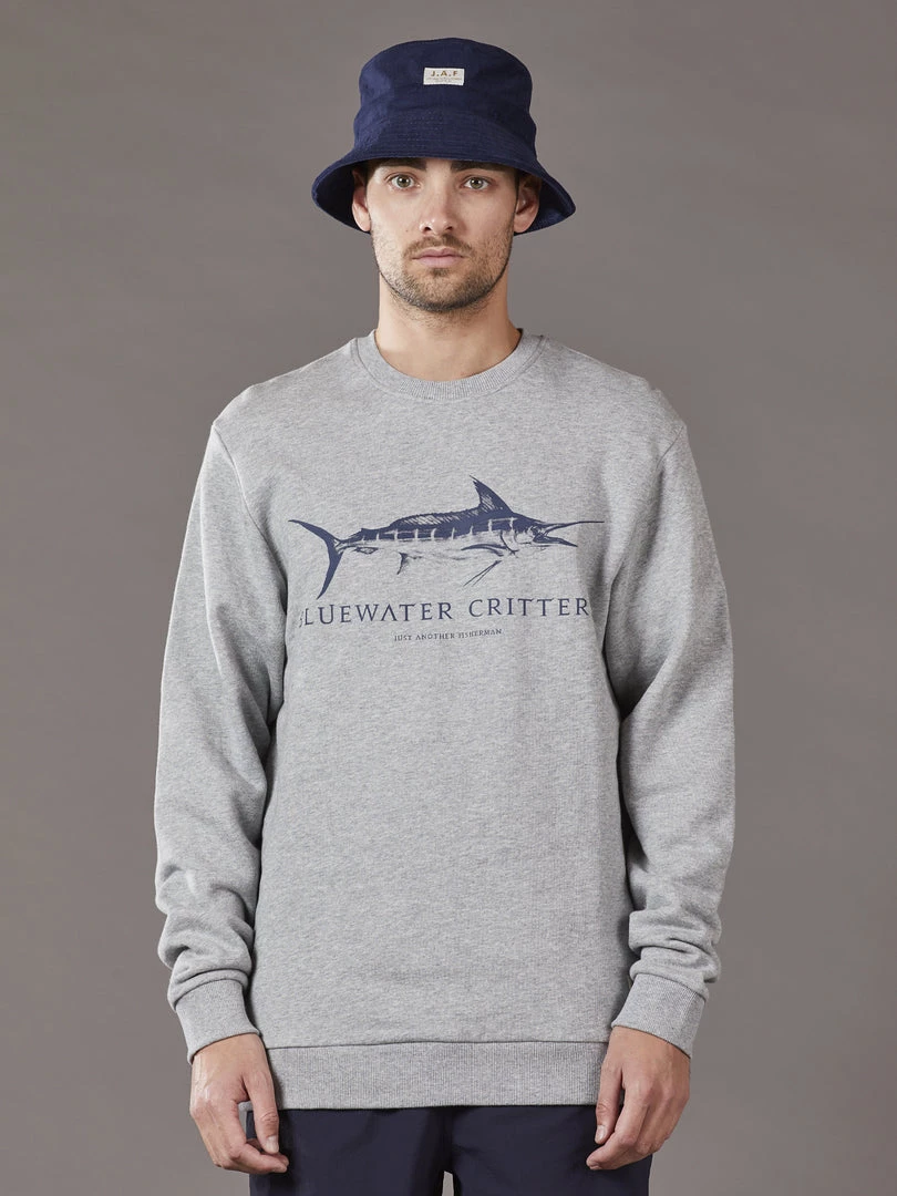 Just Another Fisherman Apparel BLUEWATER CRITTERS CREW - GREY MARLE