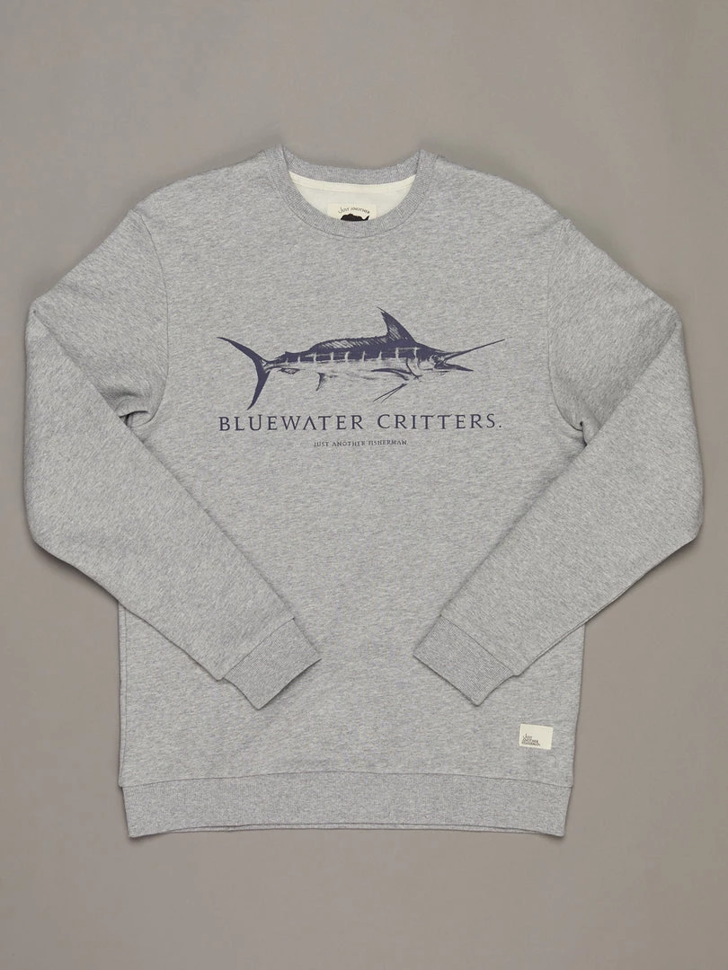 Just Another Fisherman Apparel BLUEWATER CRITTERS CREW - GREY MARLE