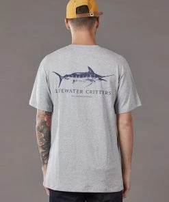 Just Another Fisherman BLUEWATER CRITTERS TEE - GREY MARLE Apparel