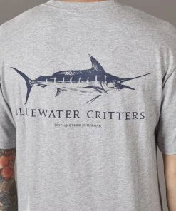 Just Another Fisherman BLUEWATER CRITTERS TEE - GREY MARLE Apparel