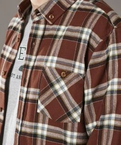 Just Another Fisherman BOATYARD SHIRT - BROWN CHECK Apparel