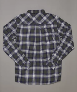 Just Another Fisherman Apparel BOATYARD SHIRT - GREEN/BLUE CHECK