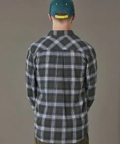 Just Another Fisherman Apparel BOATYARD SHIRT - GREEN/BLUE CHECK