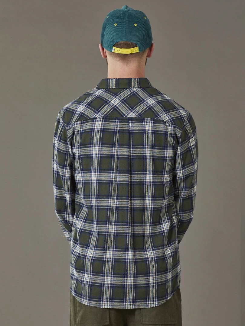 Just Another Fisherman Apparel BOATYARD SHIRT - GREEN/BLUE CHECK