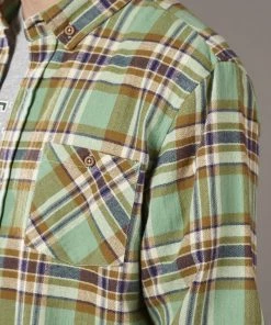 Just Another Fisherman BOATYARD SHIRT - LIGHT GREEN CHECK Apparel