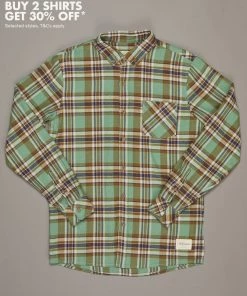 Just Another Fisherman BOATYARD SHIRT - LIGHT GREEN CHECK Apparel