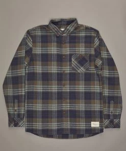 Just Another Fisherman Apparel BOATYARD SHIRT - OLIVE/BLUE