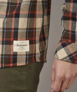 Just Another Fisherman BOATYARD SHIRT - BROWN/TAN Apparel