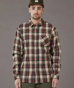 Just Another Fisherman BOATYARD SHIRT - BROWN/TAN Apparel