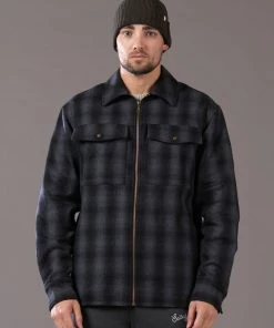 Just Another Fisherman CABIN JACKET - BLACK CHECK Apparel
