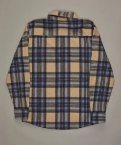 Just Another Fisherman Apparel CABIN CHECK JACKET - TAN/BLUE