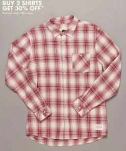 Just Another Fisherman Apparel CANAL SHIRT - SALMON/NATURAL CHECK
