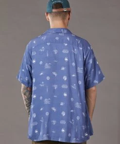 Just Another Fisherman COASTAL VINTAGE SS SHIRT - BLUE