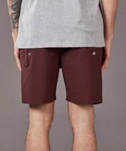 Just Another Fisherman CREWMAN SHORTS - MAROON Apparel