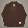 Just Another Fisherman DEEP SEA ZIP KNIT - BROWN