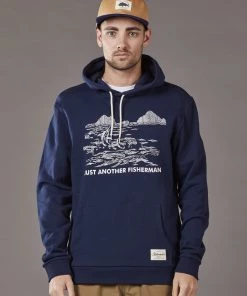 Just Another Fisherman Apparel VINTAGE ELDERADO HOOD - NAVY