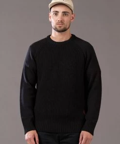 Just Another Fisherman FISH RIB CREW - BLACK Apparel