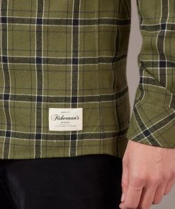 Just Another Fisherman Apparel FLANAGAN FLANNEL SHIRT - MILITARY OLIVE/BLACK CHECK