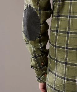 Just Another Fisherman Apparel FLANAGAN FLANNEL SHIRT - MILITARY OLIVE/BLACK CHECK