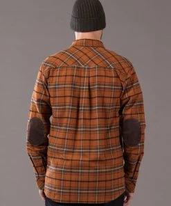 Just Another Fisherman FLANAGAN FLANNEL SHIRT - RUST/BROWN CHECK