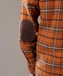 Just Another Fisherman FLANAGAN FLANNEL SHIRT - RUST/BROWN CHECK