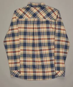 Just Another Fisherman Apparel FLANAGAN FLANNEL SHIRT - TAN/BLUE