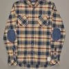 Just Another Fisherman Apparel FLANAGAN FLANNEL SHIRT - TAN/BLUE