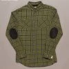 Just Another Fisherman Apparel FLANAGAN FLANNEL SHIRT - MILITARY OLIVE/BLACK CHECK